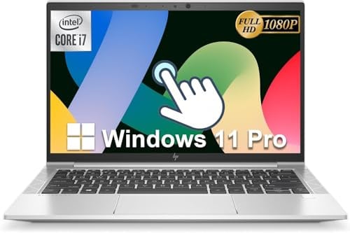 HP Elitebook 830 G8 Ordinateur portable professionnel à écran tactile 13,3, FHD (1920 x 1080), Intel Core i7-1185G7, 16 Go de RAM, SSD 256 Go, clavier QWERTY américain, Windows 11 Pro (reconditionné)