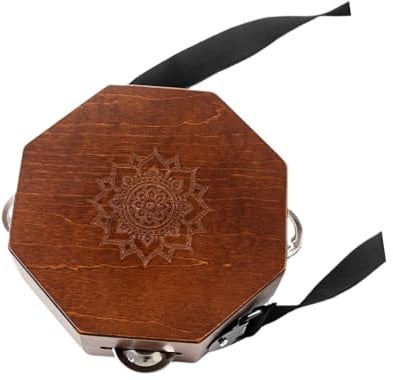 Amagogo Tragbares Cajon-Tamburin, Cajon Instrument, Kompaktes Musikinstrument Schlagwerk, Begleittrommel für Reisende, Anfänger, Straßenmusiker, Octagon Brown