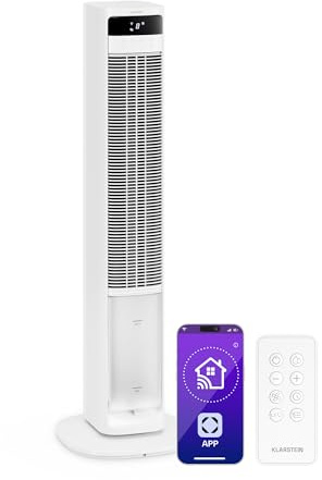 KLARSTEIN Air Cooler, Evaporative Cooling Fan, 4L Removable Tank, Smart App & Remote, Ionizer, 365 m³/h, Portable Fan Cooler for Room & Bedroom, White