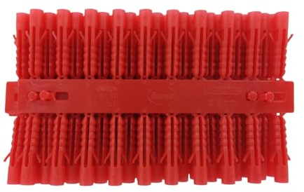 Merriway BH08196 Tasselli da parete resistenti rossi, confezione da 100 pezzi, tasselli da 6 mm per viti n. 6-10, tasselli da parete in plastica per muratura, mattoni e fissaggi fai da te