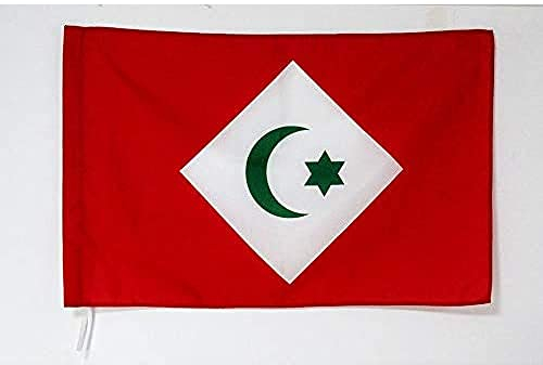 AZ FLAG - Drapeau Rif indépendantiste au Maroc - 90x60 cm - Drapeau Du Rif 100% Polyester Avec Fourreau et Cordelette - Pavillon 50 g