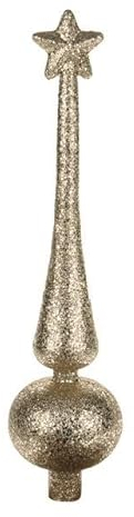 Puntale per albero di Natale a forma di stella, Champagne, Spike