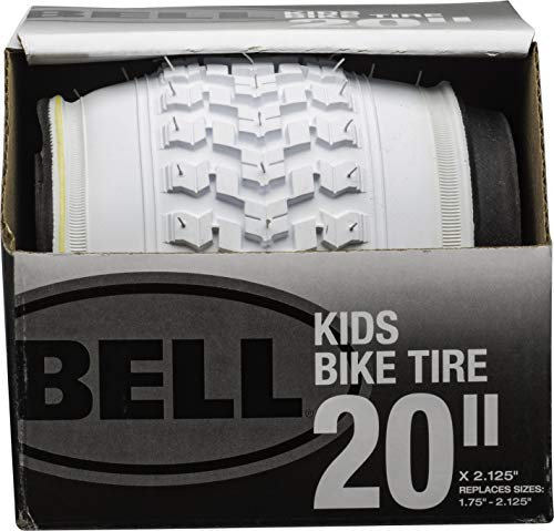 BELL 7107508 Neumático de Bicicleta para niños, 20 x 1.7-2.25 Pulgadas, Blanco, Unisex, White-201.75-2.25, 20 x 1.75-2.25