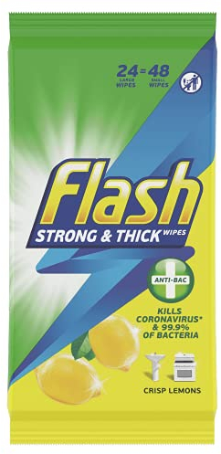 Flash Mega Bundle 3 x Wipes Packs. 144 = 72 Extra Large Cleaning Wipes