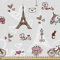 ABAKUHAUS Paris Stoff als Meterware, Stadt der Liebe und Mode, Qualitäts Stoff Dekorativer Polster Heimtextilienstoff, 2M (148x200cm), Redwood Perle Rosa
