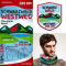 Patch-Set (Westweg Schwarzwald) 1 Abzeichen gestickt + 1 Multifunktionstuch aus weicher Mikrofaser/Applikation Patch Aufbügler Aufnäher/Halstuch Kopftuch Schlauchschal/Club of Heroes