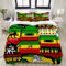 SnowXXL Bettwäsche-Set, Mikrofaser,Der Löwe von Judah Rasta Rastafari Jamaica Reggae,1 Bettbezug 135 x 200cm + 2 Kopfkissenbezug 80x80cm