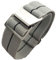 Max French Marine Nationale Elastic Nylon Navy Divers Parachute Watch Straps 20mm 22mm Military Bands (20mm, Grey/Black)