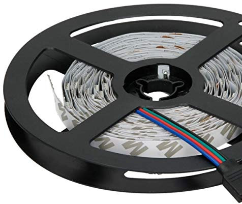 ECD Germany LED Strip Streifen SMD 5050 RGB 10m - 30 LEDs/m - 360 lm/m - Farbwechsel - Selbstklebend - Wasserdicht IP65 - LED Stripe Leiste Lichterkette Lichtleiste Lichtband Band Beleuchtung