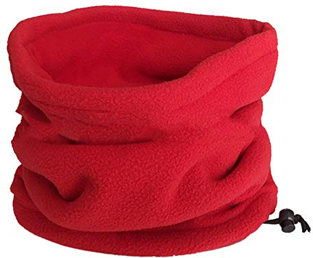 Geminimall Unisex Multifunktionstuch Elastisch Schlauchtuch Gesichtsbedeckung Schlauchschal Schlauchschal Polar Fleece Halswärmer Schal Halstuch für Outdoor Arbeit Sport Ski Wear Maske Beanies Rot