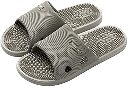 Akupressur Massage Hausschuhe Therapeutische Reflexzonenmassel Sandalen Für Fuß Akupoint Massage Shiatsu Arch Schmerz Relief Rutschfeste Massageschuhe (44-45, Gray)