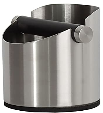 Espresso Knock Box Stainless Steel Coffee Ground Knock Box Style Knock Container Espresso Dump Bin Grind Waste Bin Coffee Maker Accessories