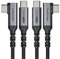 SUMPK Câble USB C vers USB C 3.1 Gen 2 [2m / 2pcs], 100W USB Type C PD Câble de Charge Rapide Puce E-Mark SuperSpeed ​​10Gbps 90 Degré 4K Sortie Vidéo du Moniteur pour Google Pixel 4XL, Galaxy S21
