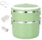 Lunch Box Riscaldante Elettrico, Usb Lunch Box Elettrico a Doppio Strato Scaldavivande Portatile Per Auto E Camion Contenitore Per Alimenti Rimovibile in Acciaio Inossidabile,Green