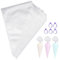 TAKUZA Lot de 100 petites poches à douille jetables professionnelles avec 5 pinces pour poche à douille, poches à douille pour décoration de pâtisseries, gâteaux, biscuits, pâtisseries maison