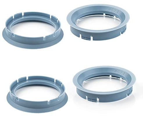 LST 4x Hellblau Zentrierringe für Alufelgen Radnabe Ø 70,0 mm - Ø 57,1 mm