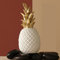 PIGPIGFLY Ananas-Ornamente，Moderne Wohnzimmer Ornamente, Deko Figuren,Deko Wohnzimmer, Home Store Dekoration, Bürodekorationen,Polyresin, Geschenk 25cm(Weiss)
