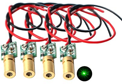 Módulo láser de línea verde Módulo láser industrial Puede ajustar la distancia focal(point-4packs)