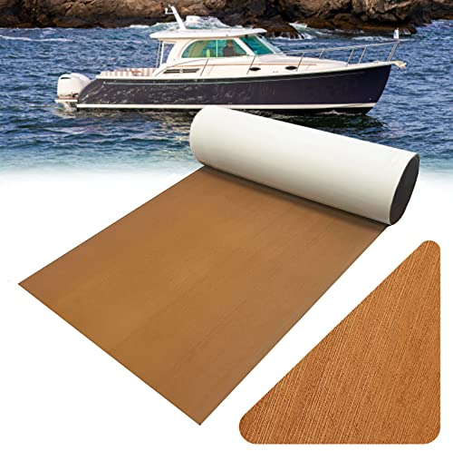 MIJOBS Eva-Schaum Boot Yacht Decking, 240 * 90cm Decking Teak Boot Selbstklebende Eva Schaum Teak Decking Blatt für Boot, Yacht, Marine, RV, Haus, Garten, Bodenbelag