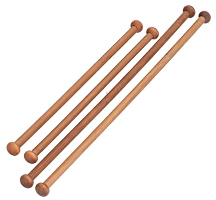 Runde Kleiderstange aus Holz, 4 Stück 9/12 Zoll Holz Kleiderschrank Kleiderstange Holz Nadelstange Hängestange für Schrank Kleiderstange