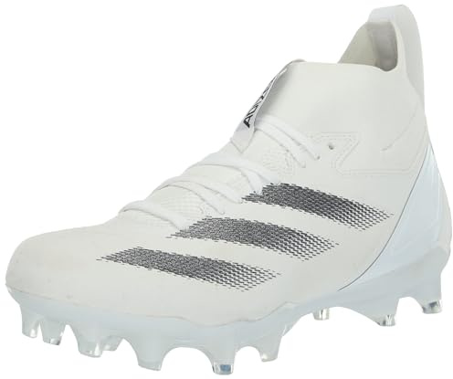 adidas Adizero Impact+ American Football Cleats Fußballschuh für Herren, Weiß/Schwarz/Weiß, 12.5