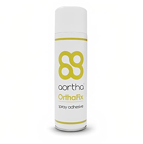 Orthafix Spray Adhesive 500ml | Ideal for Carpet Tiles, Vinyl Floor, Lino - Easy to Use Fabric Glue for Upholstery Lining - Popular with Artists for Spray Mount Use - Best Fabric Adhesive in UK
