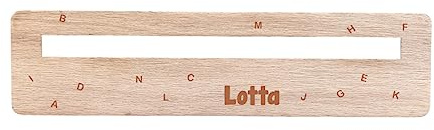 minimutz aide à la lecture pour enfants de 1ère classe en bois | Marque-page personnalisé avec nom | Règle de lecture avec fenêtre de lecture pour écoliers | Aide à la dyslexie Apprendre à lire