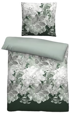 Traumhaft schlafen - Castell - Markenbettwäsche Thermo-Fleece Bettwäsche 0360442 Blume GROß