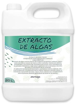 PLANTAWA Extracto de Algas Marinas 20L | Refuerzo Natural para el Cuidado y Nutrición de Superficies y Entornos | Acción Eficaz y Seguro | Enraizante y Micorrizas.