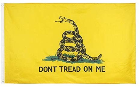 Stormflag Bandera Gadsden No Me Pises 90x150cm Bandera Dont Tread On Me 3x5ft poliéster 90g, 2 ojales de metal costura doble con ojal