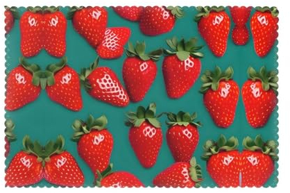 Viele Erdbeer-Druck Esstisch Tischsets Set von 6, rutschfeste Tischsets, Indoor Outdoor Tisch Platzdeckchen Dekor