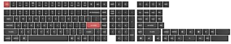 Keychron White on Black Keycaps Double Shot PBT OSA Full Set Tastenkappen ANSI