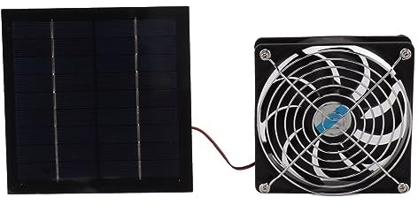 TOPINCN Solarbetriebener Abluftventilator, Gewächshaus, 12 cm, Haustierhaus-Set für Panel-Lüftungsgeräte für Wohnmobil, Gewächshaus, Haustierhaus