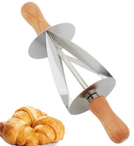 Croissant Teigroller, Dreieckiger Teigschneider Edelstahl Gebäck Dough Roller Cutter Küchen Backen Zubehör Für Croissants, Kekse Und Brot