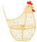 Hen Shape Iron Egg Basket Kitchen Storage Container for Eggs Decorative Home Decor for Countertop Organization and Housewarming