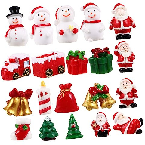 BESPORTBLE 20St Weihnachts-Mikro-Landschaftsharz-Ornament weihnachtsdeko Party mitgebsel kinder weihnachtliche Gartendekorationen Feengarten Weihnachtszubehör Tischdekoration Kunsthandwerk