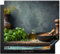 KitchenYeah© Herdabdeckplatte Einteilig Ceranfeld Abdeckplatte für Induktionsschutz Ceranfeldabdeckung Vinyl Herdabdeckplatten Küche - Blätter - Regal - Beton - 58x51 cm