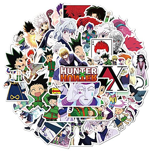 SXYNIO Hunter×Hunter Aufkleber Anime Charaktere GON-Freecss Killua Zoldyck Figur PVC Wasserdicht Graffiti Aufkleber Für Laptop,Skateboard,Telefon,Gitarre,Fahrrad,Notebook DIY Dekoration (A)