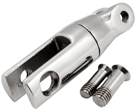 AiQima Conector Giratorio de Cadena de Ancla for Barcos, 6-8mm o 10-12mm, Acero Inoxidable 316, Hardware Marino, Conector de Cadena de Ancla for Barcos(10mm-12mm)