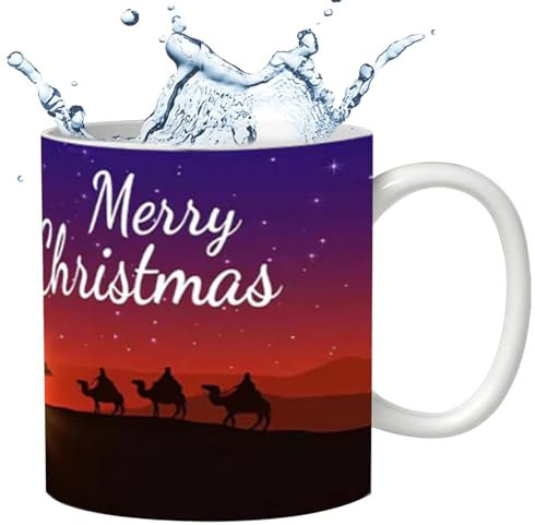 Nativity Scene Cup, Christian Mug - 11oz Ceramic Nativity Holiday Nativity Scene Mug | Religious Christmas Story Coffee Mug for Milk, Coffee, Tea, Soup