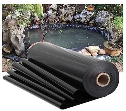 LIULIFEN PVC-Teichplane, Teichfolie, Teichsieb, Schwarze, Flexible PVC-Folie für die Garten- und Landschaftsgestaltung, große Fischteiche, Springbrunnen (Größe: 2 x 9 m)
