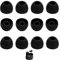 12 Stück Ersatz Ohrstöpsel,Silikon Ear Buds Set, Ohrhörer Ersatzstöpsel aus Silikon, Ersatzpolster Ohrpolster Kopfhörer Aufsätze, Kompatibel mit den meisten in-Ear Kopfhörer (B:Schwarz)