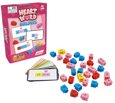 Junior Learning: Phonics Blox: Heart Word Builders - Build Tricky Words with Letter Blocks, Phonetic Cues, Reading Foundation Development, Kids Age 4+