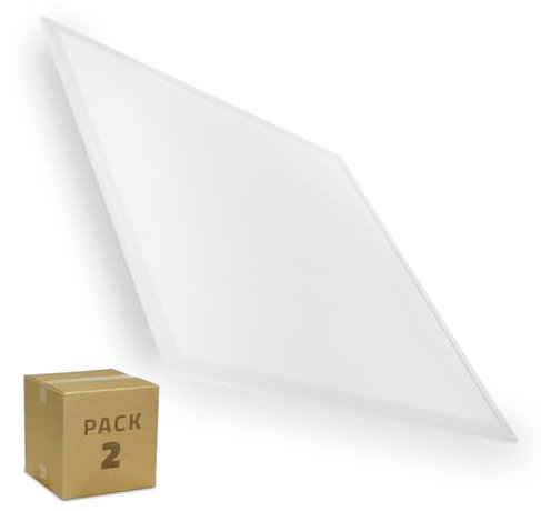 LEDKIA LIGHTING Pack de 2 Panel LED 60x60 cm 40W 4000lm 6500K Blanco Frío Pack de 2