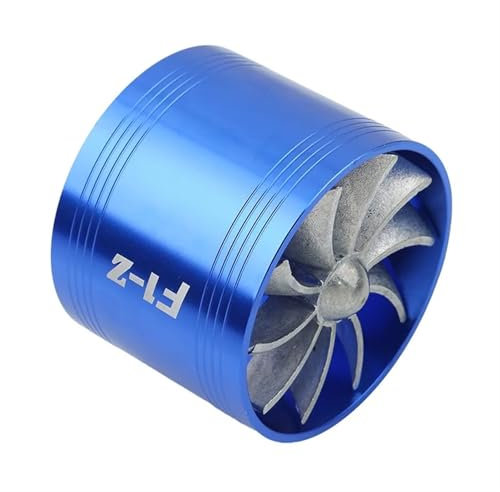 Lufteinlass Ansaugschlauch Auto-Ersatzteil Auto-Turbinen-Kompressor Turbolader Einzel-Doppel-Luftfilter Ansauglüfter Kraftstoff-Gas-Spar-Kit Auto Ansaugrohr(Blau)