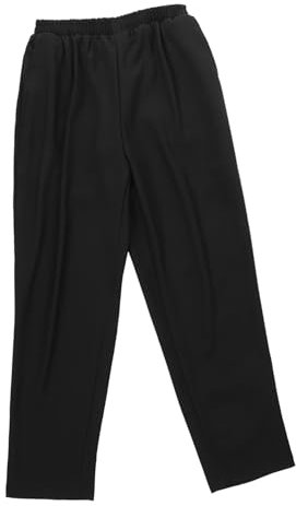 Luxshiny Pantalones De Chef Transpirables para Trabajo Ropa De Cocina Talla XL Color Negro Uniforme para Chef Material Duradero Y Resistente Al Aceite