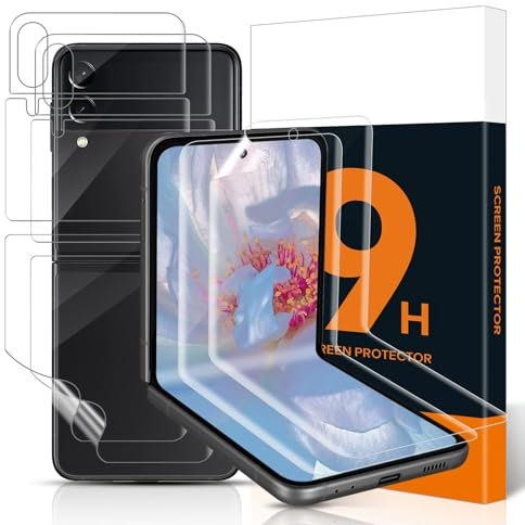 Carantee 2 Pièces Verre Trempé pour Samsung Galaxy Z Flip 4 5G, Doux TPU Sans Bulles Film Protection écran pour Galaxy Z Flip 4, Haut Définition Z Flip 4 5G Doux Vitre Protection