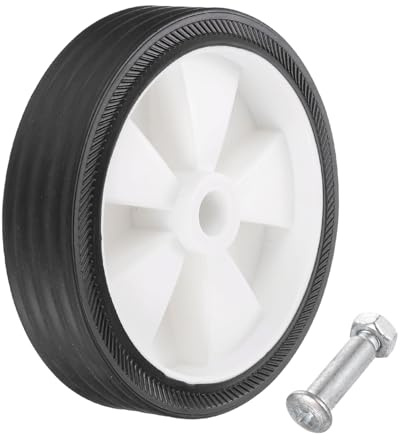 sourcing map 5 Inch Air Compressor Wheels Replacement Universal Wheels for Most Air Compressors Increasing Maneuverability with 0.5 Dia Pack of 1,White