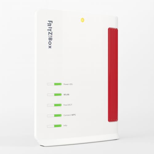 Vertikal Standfuß für Fritz!Box 7530/7530 AX Cable – Router Tischständer Halterung mit Belüftung & Kabelmanagement, Weiß