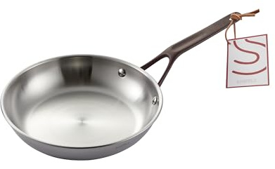 SANFELA Padella in Acciaio Inox 24 cm | 3 Strati, Lavabile in Lavastoviglie, Utilizzabile in Forno, Padella a Induzione, Distribuzione Uniforme del Calore